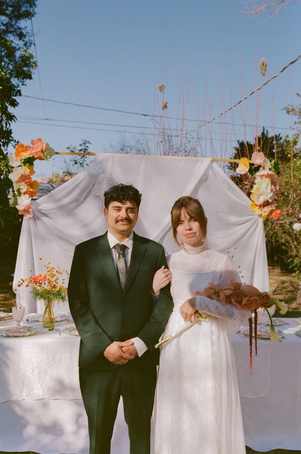 Couple portrait on 35mm film, San Diego