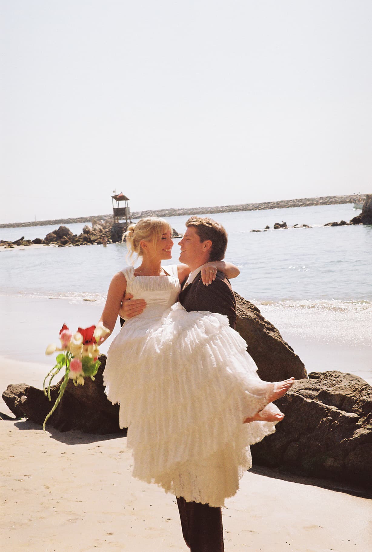 Wedding details at a La Jolla venue on 35mm film